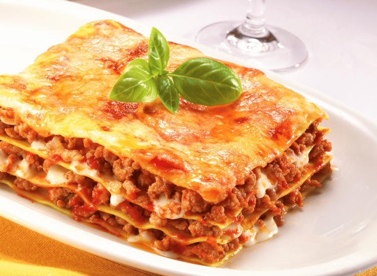 italian lasagna layered pasta dish