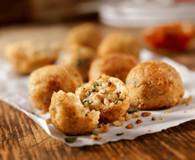 italian arancini stuffed rice balls recipe