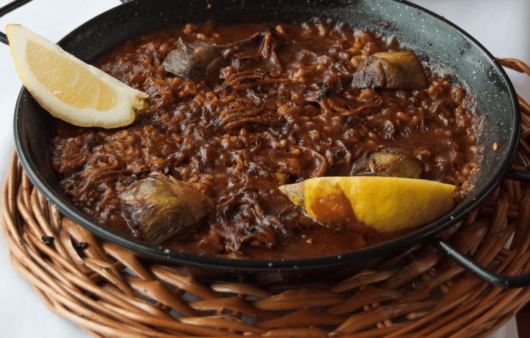 Spanish Arroz Negro (Black paella)