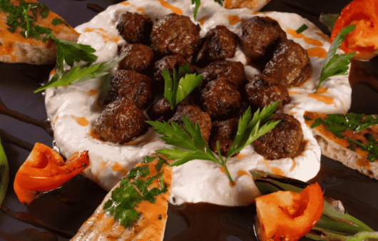 Ali Nazik Kebab (Grilled Meat on Eggplant Purée)