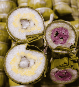 Vietnamese Bánh Tét (Sticky Rice Cake)