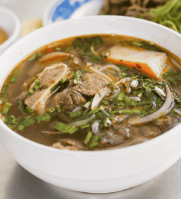 Vietnamese Bún Bò Huế (Spicy Beef Noodle Soup)