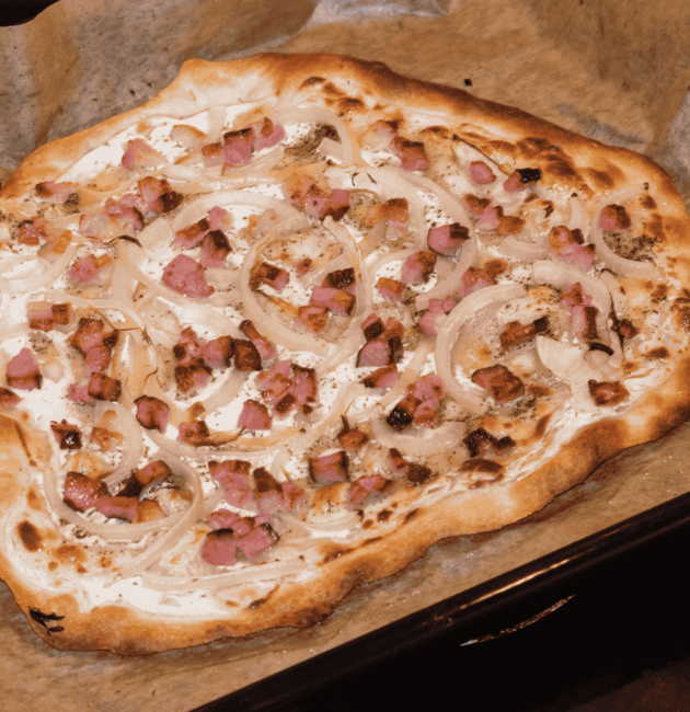 Flammkuchen (German Flatbread Pizza)