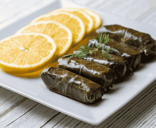 Greek Dolmades (Stuffed Grape Leaves)