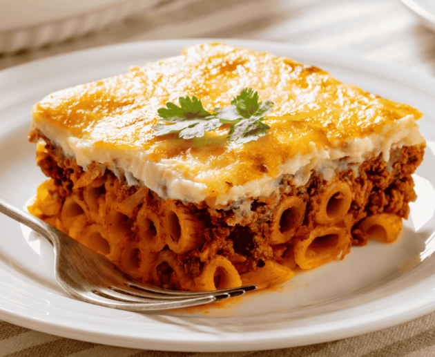 Greek Pastitsio (Greek Layered Pasta and Meat Casserole)