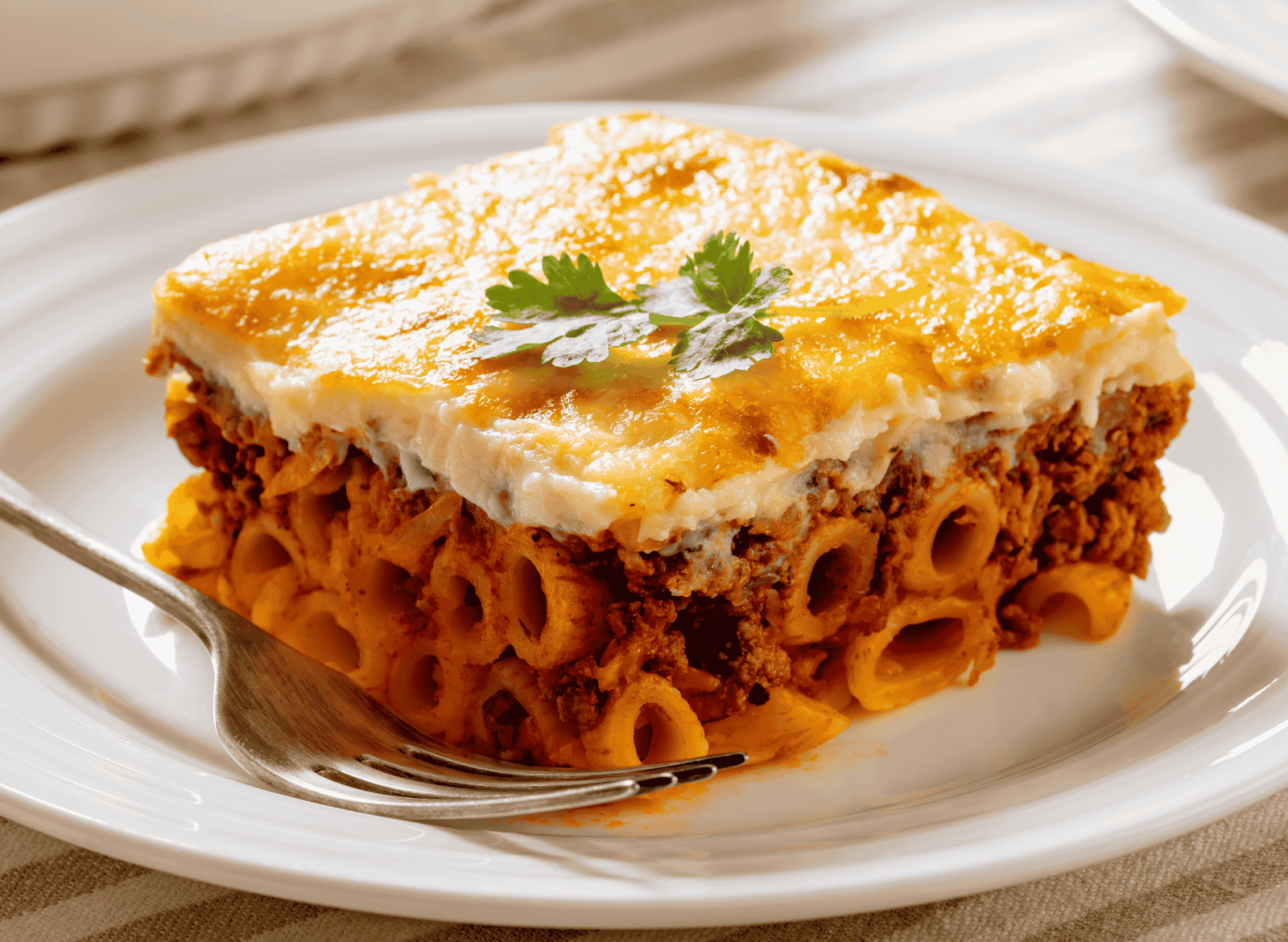 Greek Pastitsio (Greek Layered Pasta and Meat Casserole)