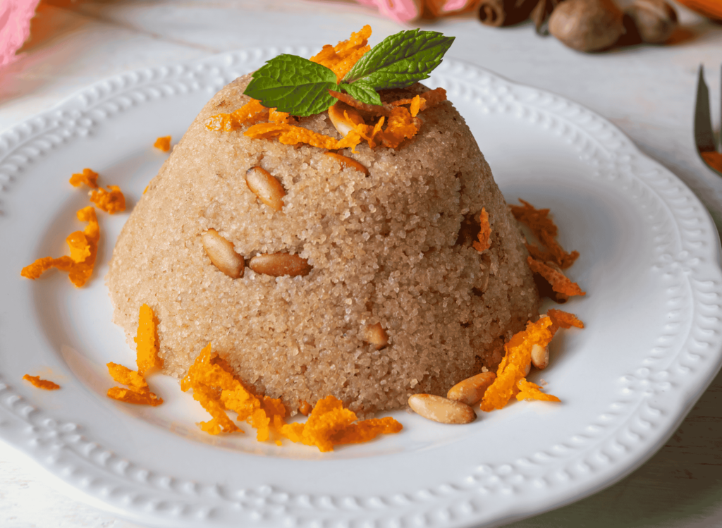 Turkish Helva (Sweet Semolina Dessert)