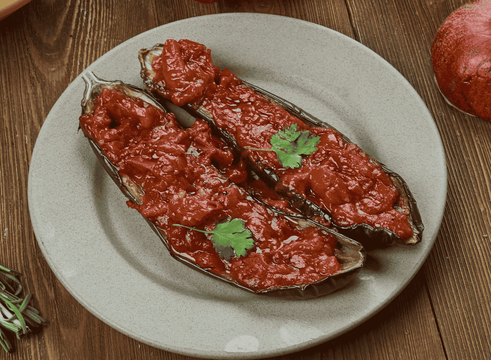 Turkish İmam Bayıldı (Stuffed Eggplant)