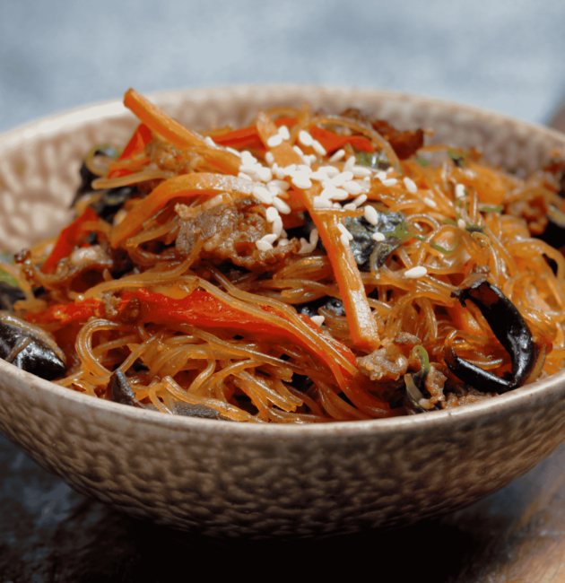 Japchae (Stir Fried Glass Noodles)