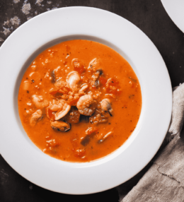 Honduran Sopa Catratcha De Mariscos Con Un (Coconut Soup with Seafood)