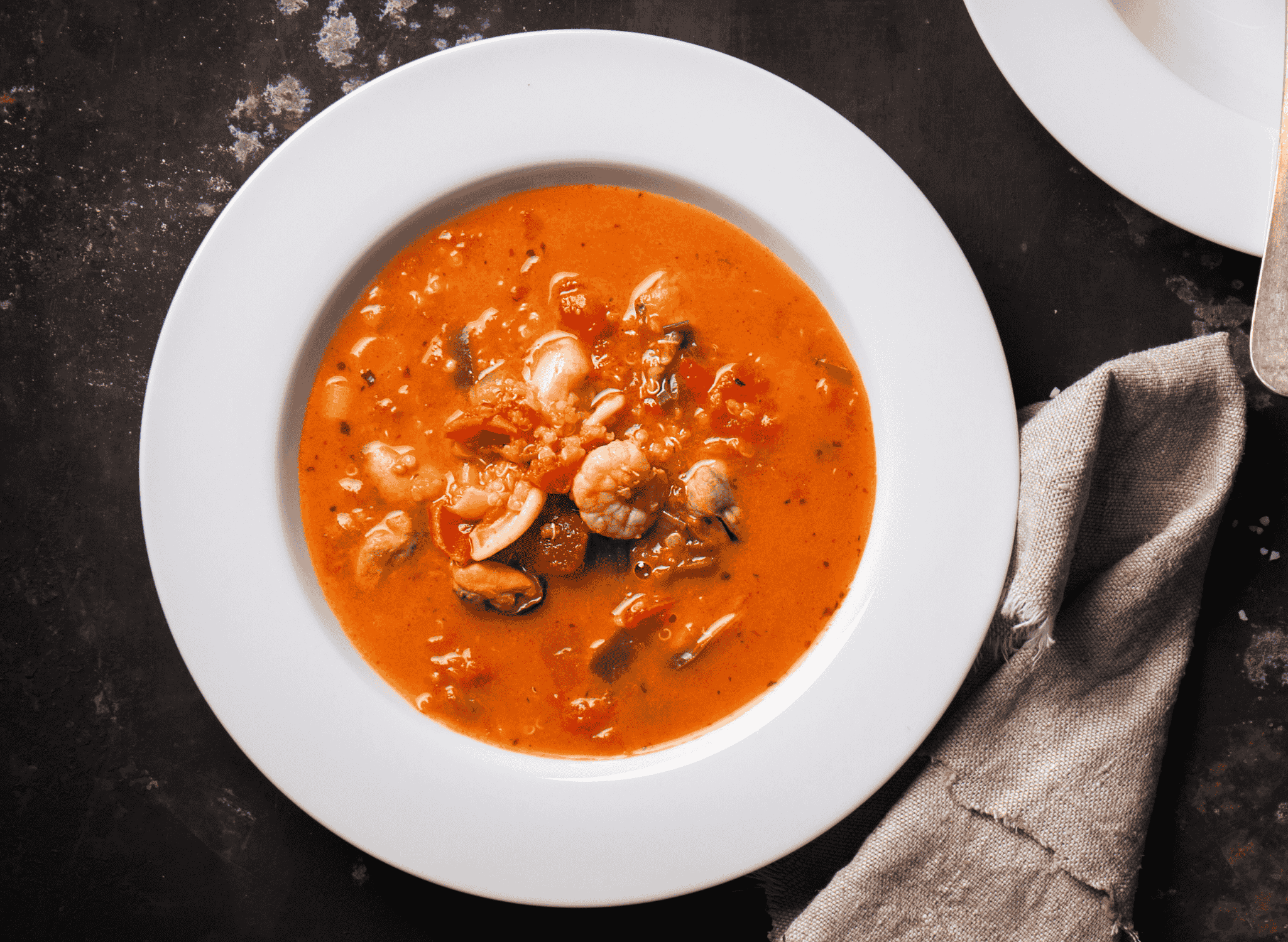 Sopa Catratcha De Mariscos Con Un