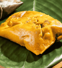 Colombian Tamal Tolimense (Stuffed Corn Dough)