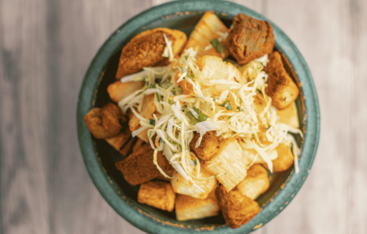 Yuca con Chicharrón (Cassava with Fried Pork)