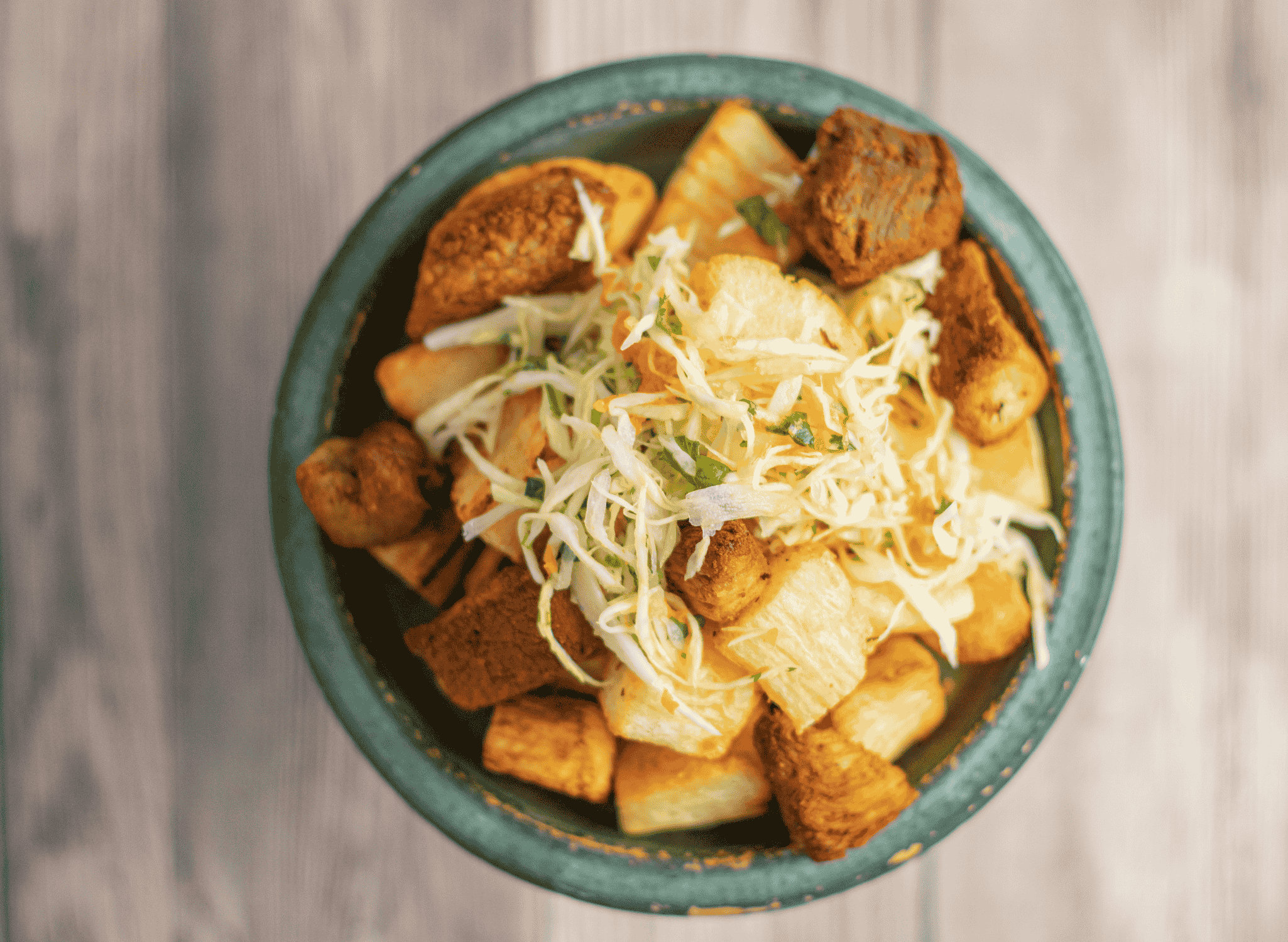 Yuca con Chicharrón (Cassava with Fried Pork)