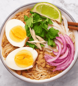 Burmese Mohinga (Fish Noodle Soup)