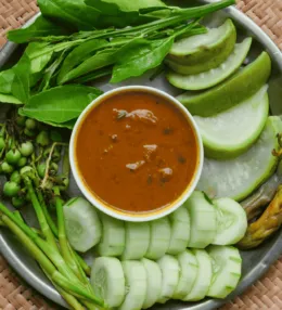 Burmese Ngapi Yay (Fish Paste Dip with Vegetables)