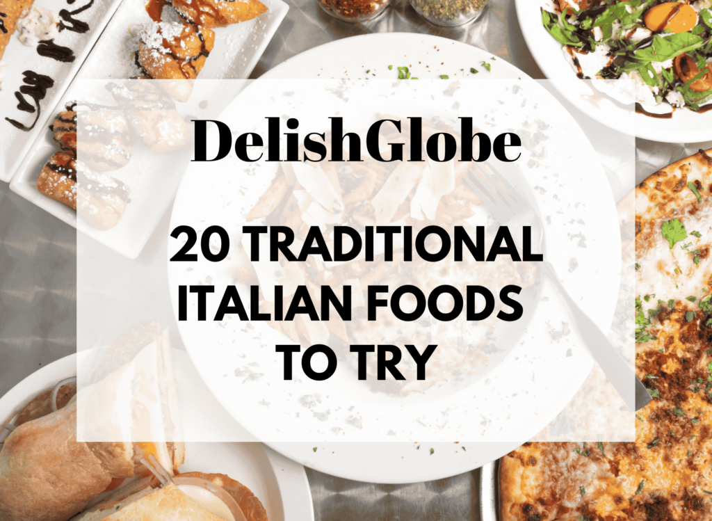 Italian dishes with traditional ingredients