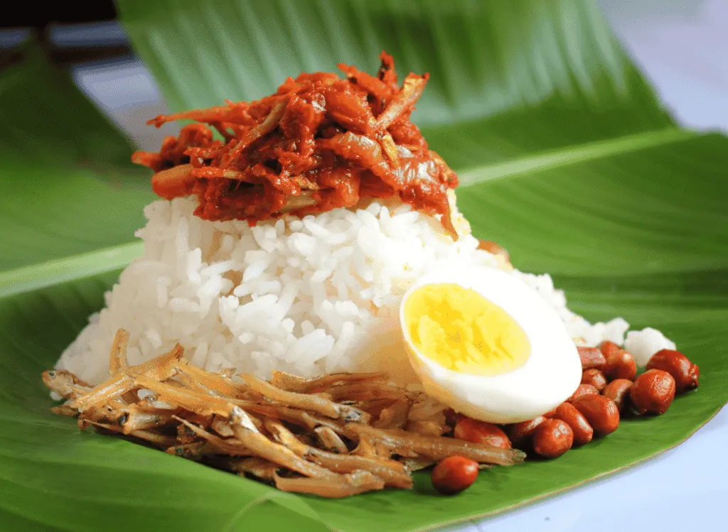 Nasi Lemak (Coconut Rice with Sambal)
