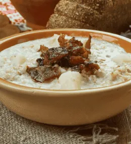 Latvian Bukstiņbiezputra (Barley and Potato Porridge)