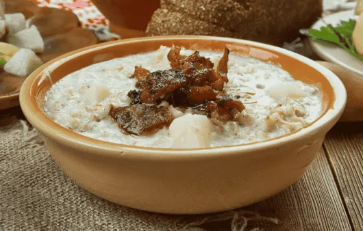 Bukstiņbiezputra (Barley and Potato Porridge)