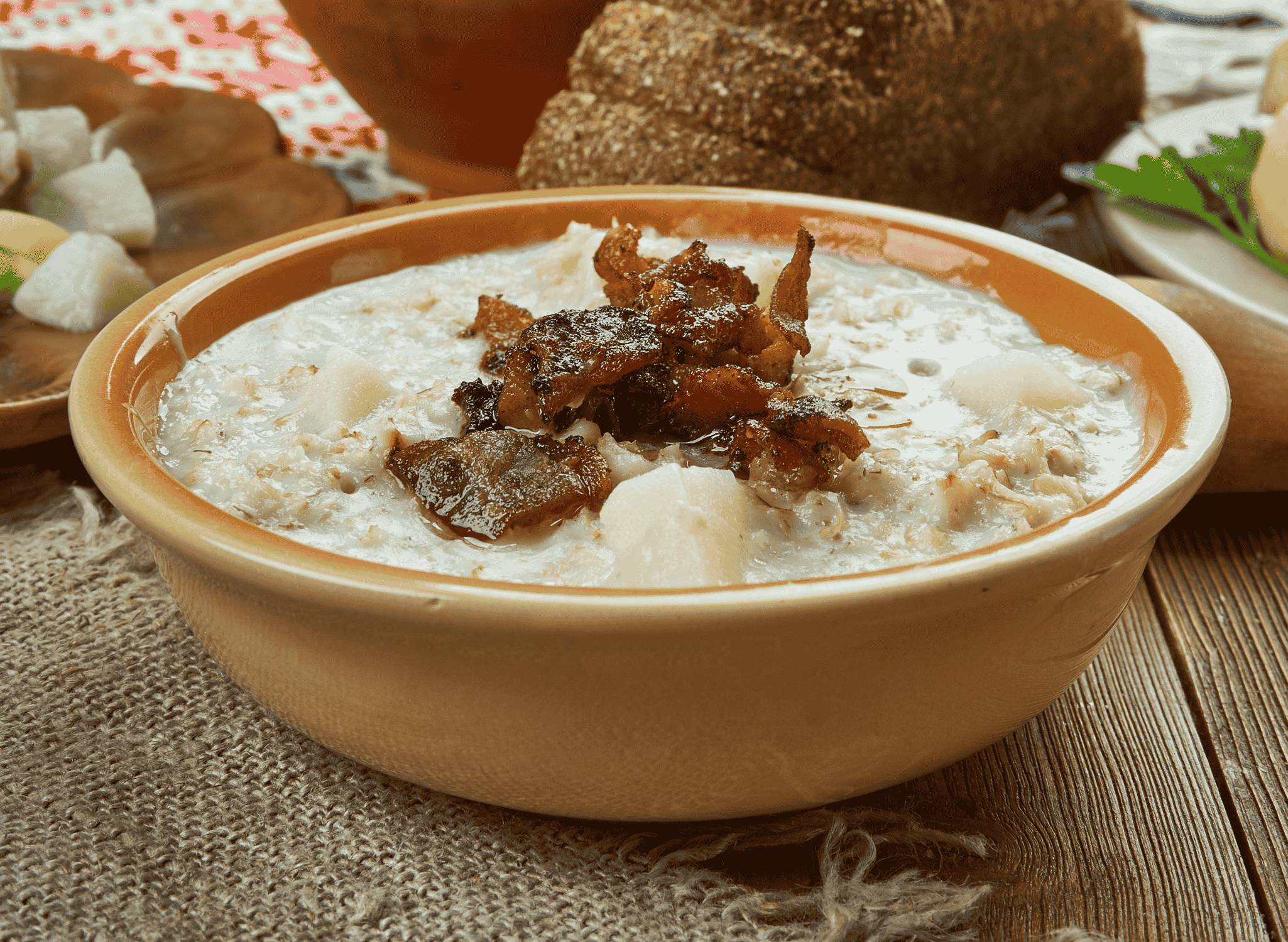Bukstiņbiezputra (Barley and Potato Porridge)