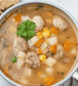 Latvian Frikadeļu Zupa (Meatball Soup)