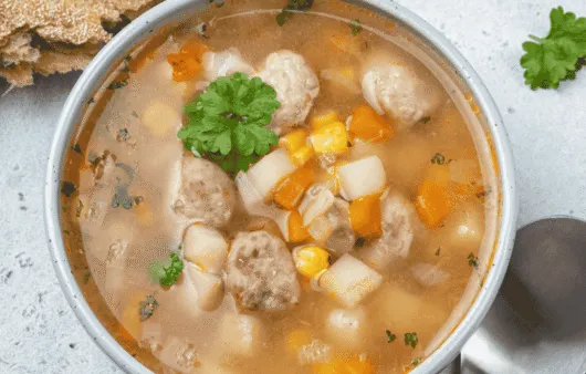 Frikadeļu Zupa (Meatball Soup)
