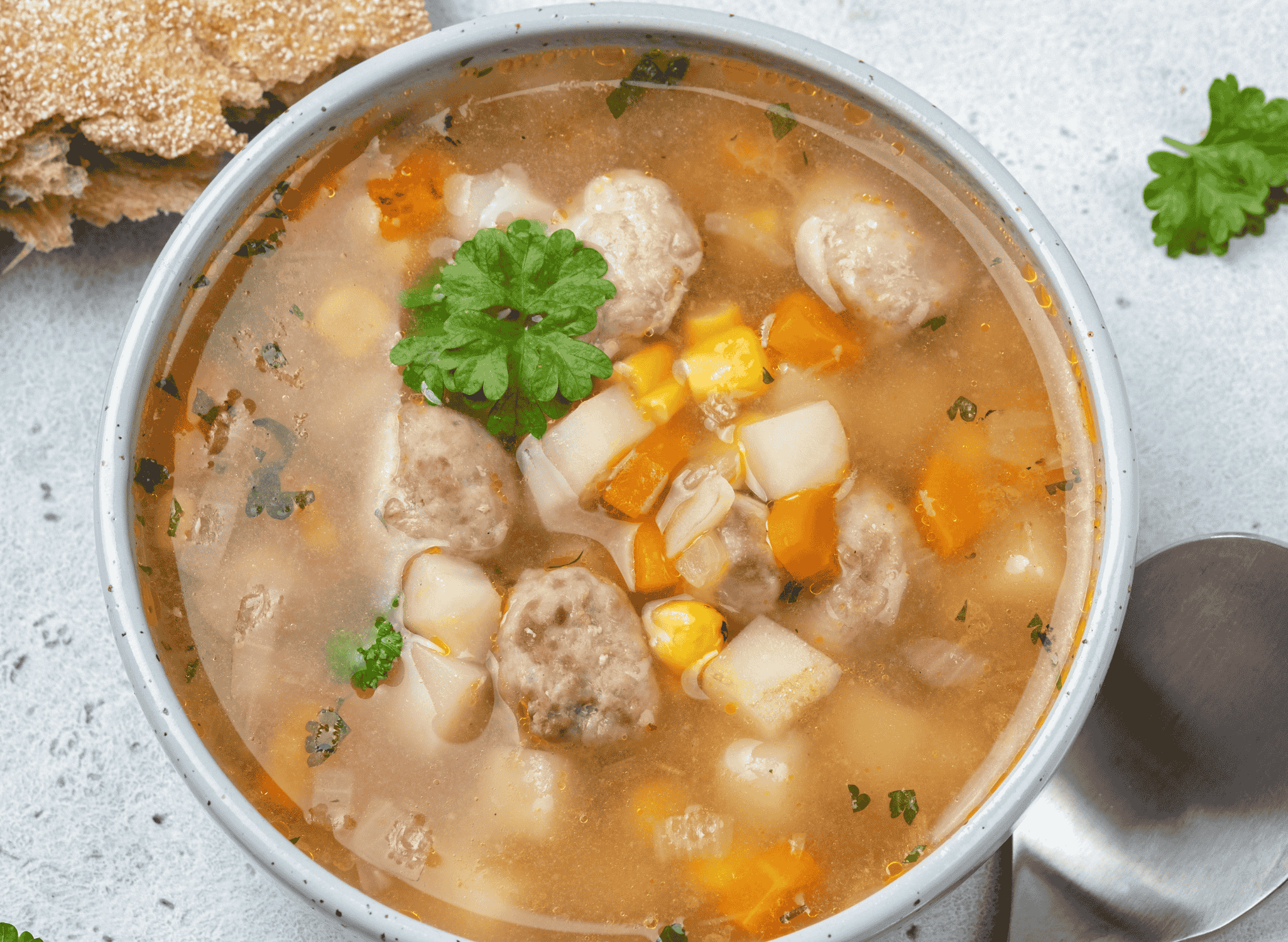 Frikadeļu Zupa (Meatball Soup)