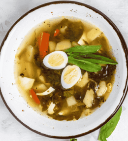 Latvian Skābeņu zupa (Sorrel Soup)