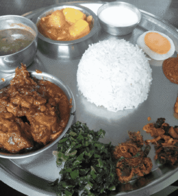Thakali Khana (Nepali set meal)