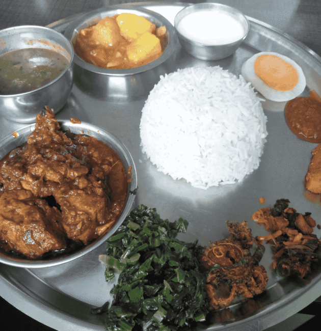 Thakali Khana (Nepali set meal)