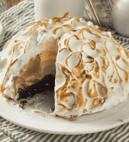Baked Alaska (Meringue Covered Ice Cream Dessert)