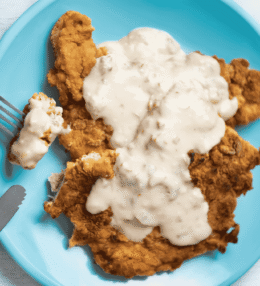 Chicken Fried Steak (Breaded Beef Cutlet with Gravy)