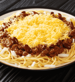 Cincinnati Chili (Spiced Meat Sauce on Spaghetti)