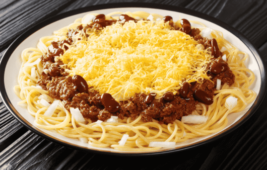 Cincinnati Chili (Spiced Meat Sauce on Spaghetti)