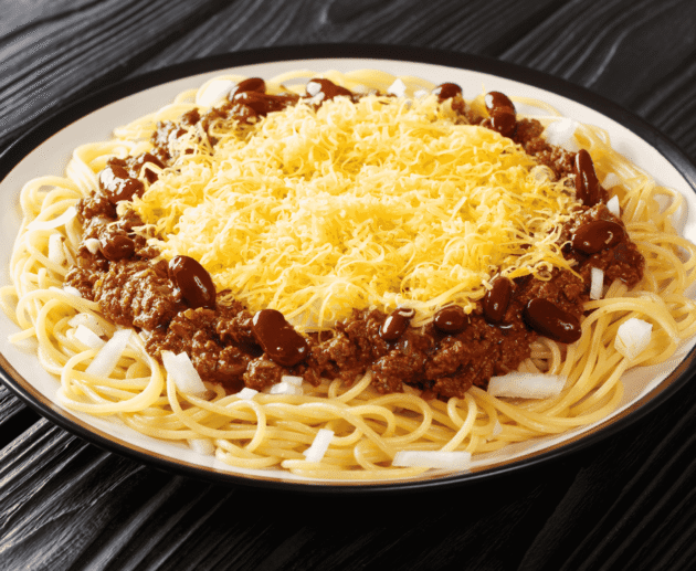 Cincinnati Chili (Spiced Meat Sauce on Spaghetti)