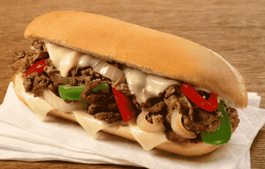 Philly Cheesesteak (Steak Sandwich with Cheese)