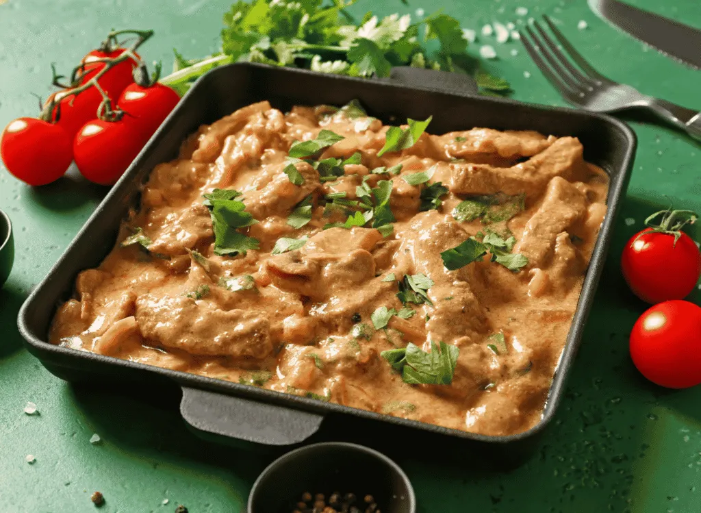 Beef Stroganoff (Beef in Creamy Sauce)