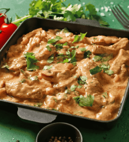Russian Beef Stroganoff (Beef in Creamy Sauce)