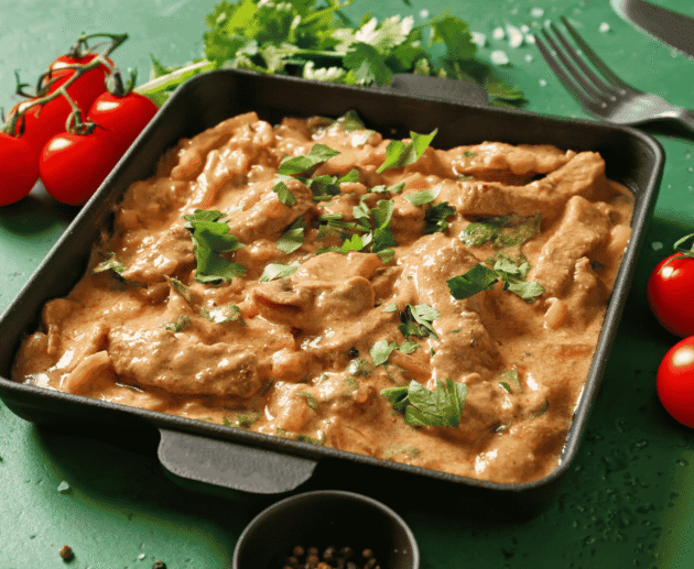 Beef Stroganoff (Beef in Creamy Sauce)
