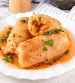 Russian Golubtsy (Stuffed Cabbage Rolls)