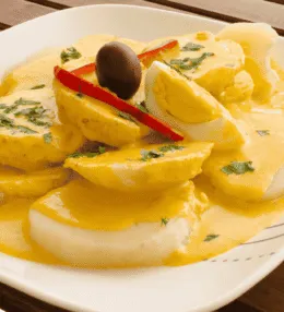 Peruvian Papa a la Huancaína (Potatoes in Spicy Cheese Sauce)
