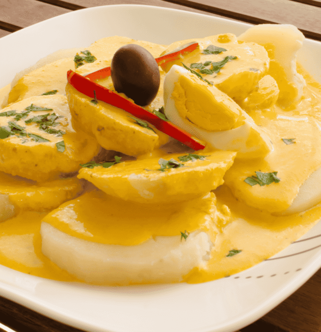 Papa a la Huancaína (Potatoes in Spicy Cheese Sauce)