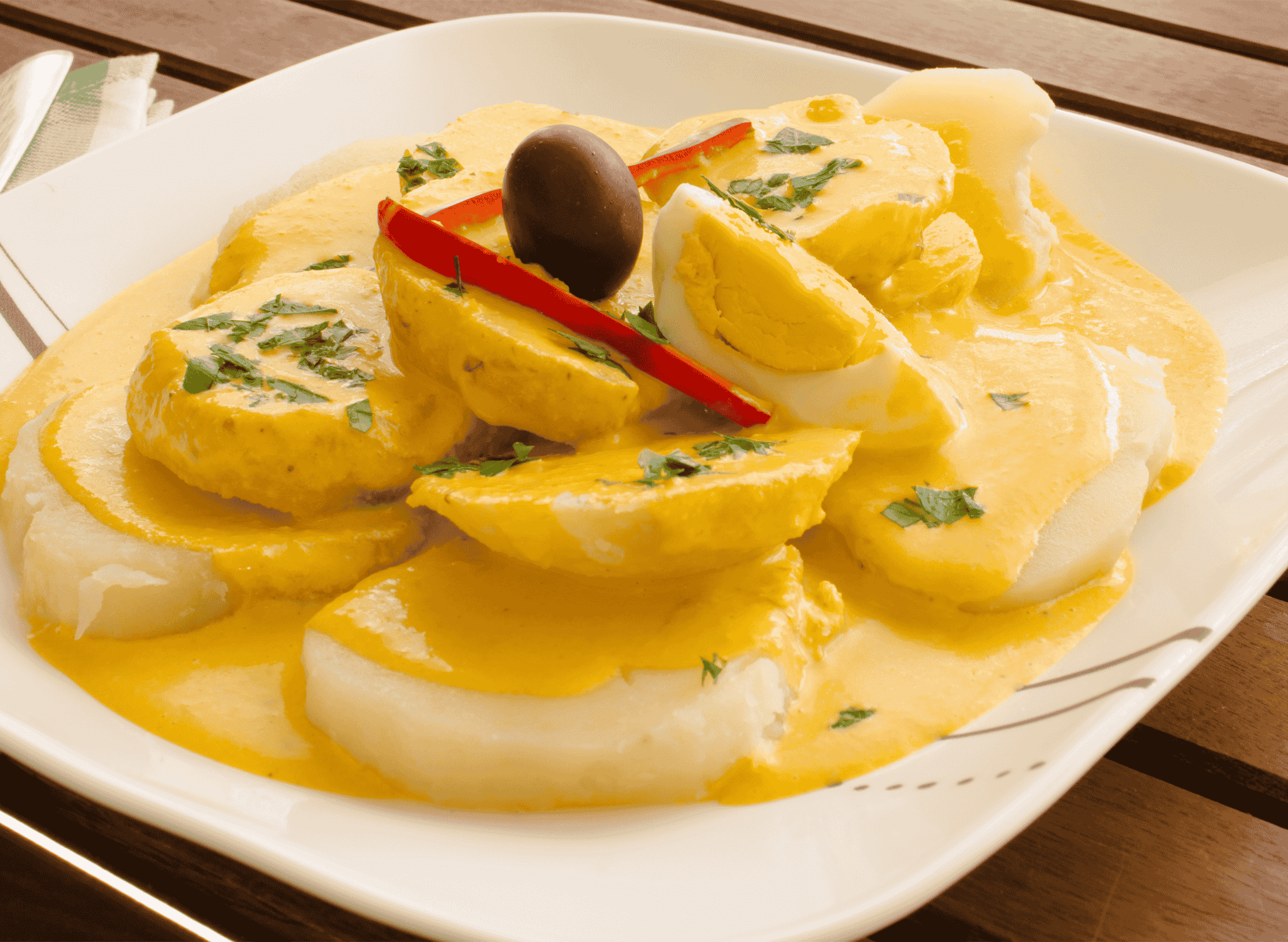 Papa a la Huancaína (Potatoes in Spicy Cheese Sauce)