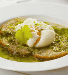 Purtuguese Açorda à Alentejana (Alentejo Bread Soup)