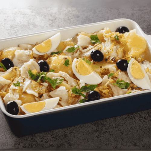 Bacalhau à Gomes de Sá (Cod and Potato Casserole)
