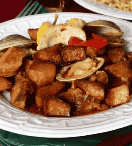 Portuguese Carne de Porco à Alentejana (Pork and Clams)