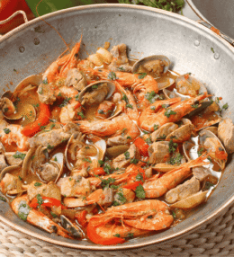 Portuguese Cataplana de Marisco (Seafood Cataplana)