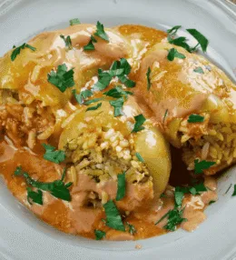 Serbian Punjena Paprika (Stuffed Bell Peppers)