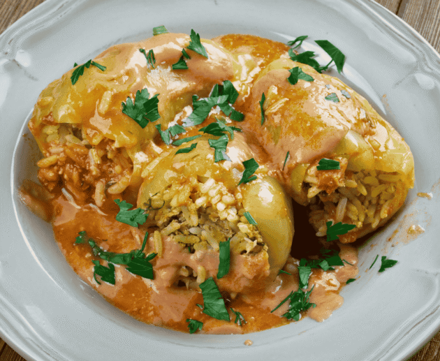 Punjena Paprika (Stuffed Bell Peppers)